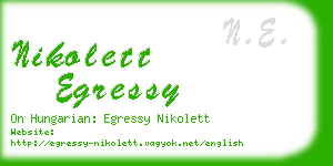 nikolett egressy business card